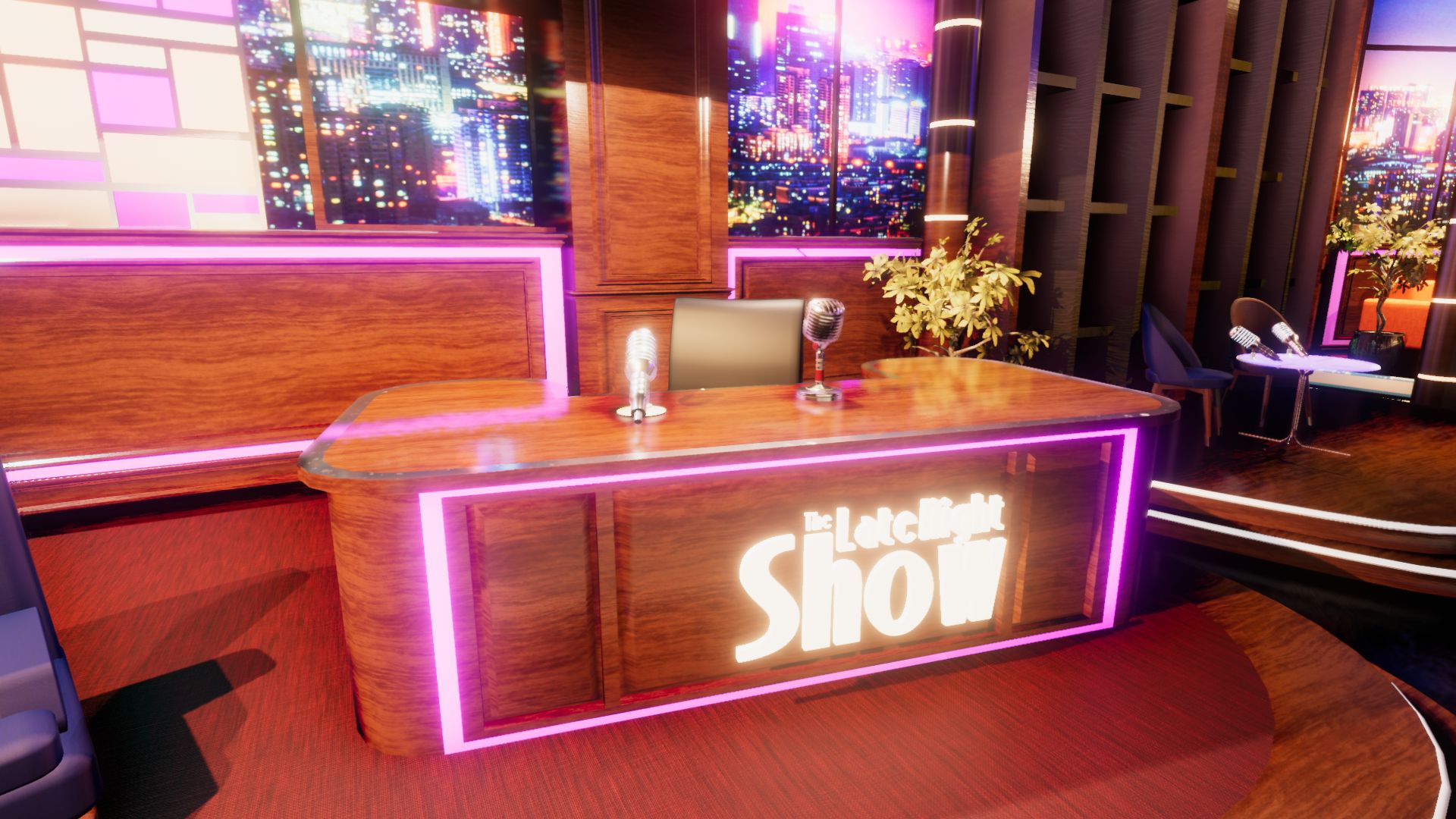 An image showing Late Night Show asset pack, created with Unity Engine.