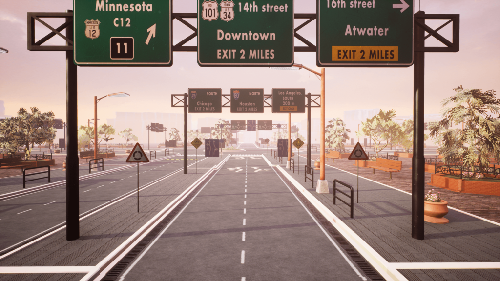 An image showing City Bulevard Creator asset pack, created with Unreal Engine.