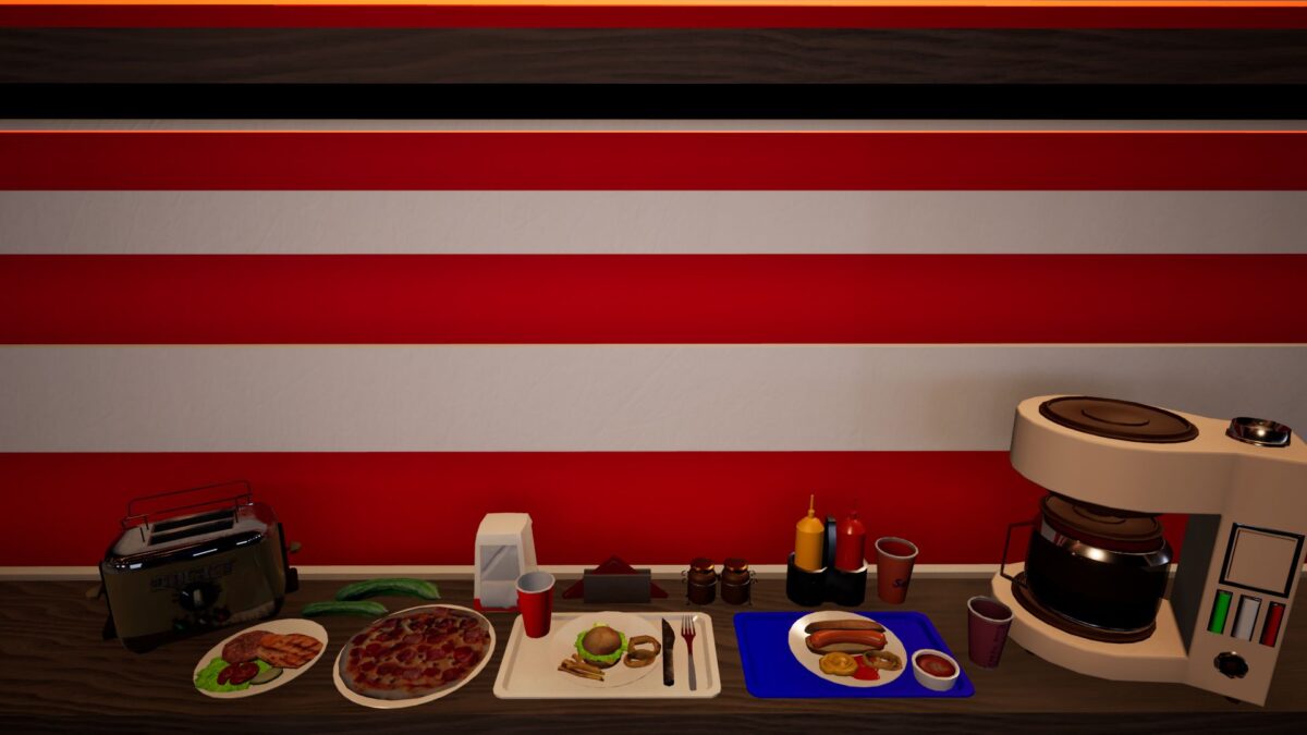 An image showing Fast Food asset pack, created with Unity Engine.