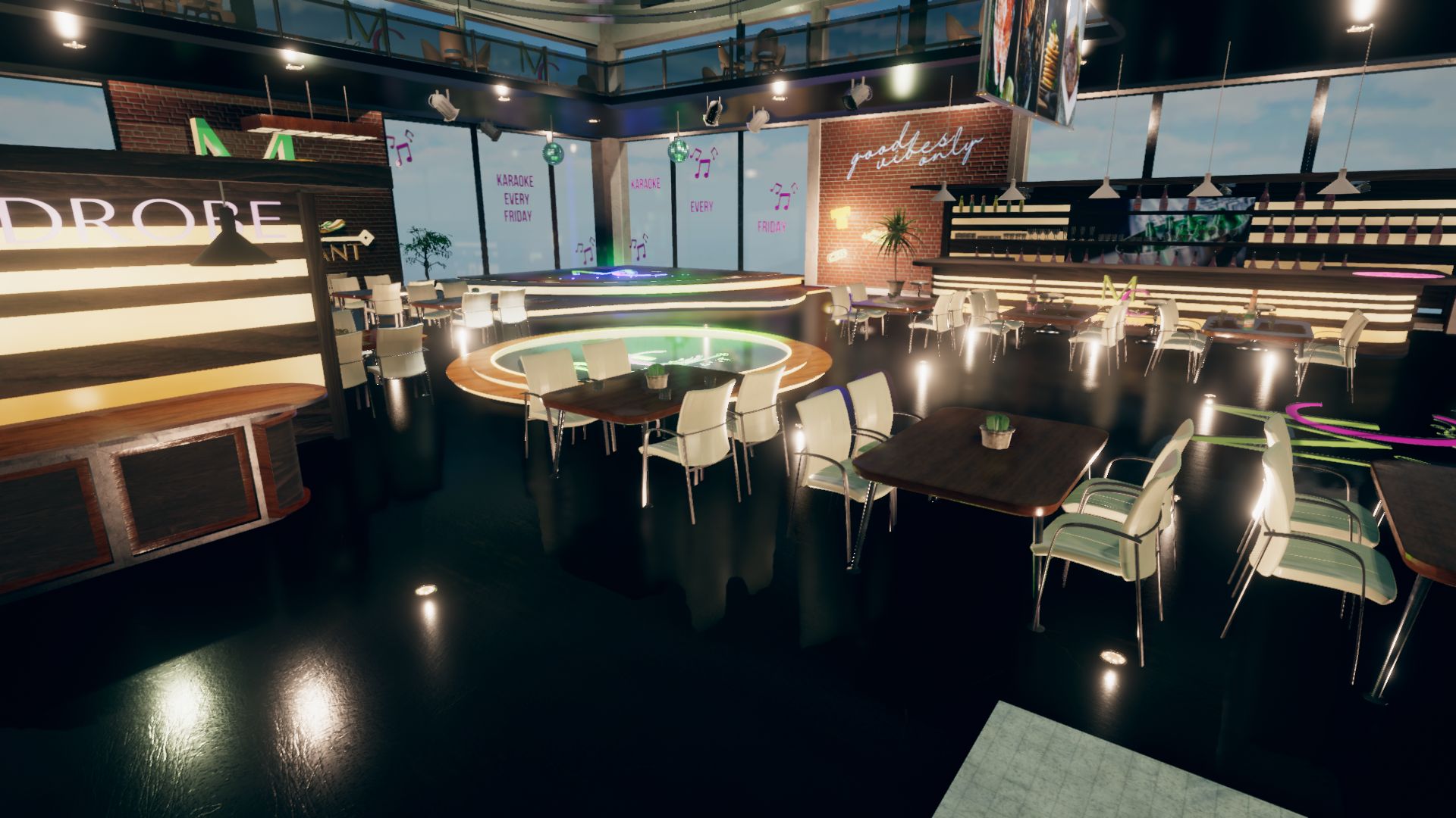 An image showing MC Restaurant and Lounge asset pack, created with Unity Engine.