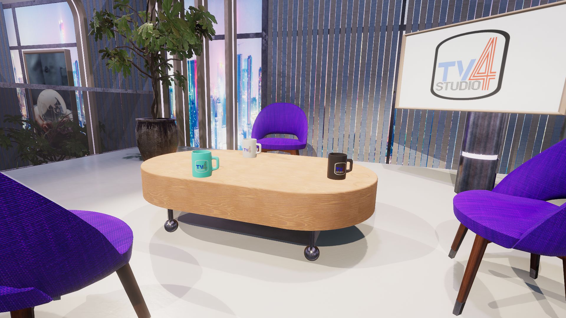 An image showing TV Studio 4. asset pack, created with Unity Engine.
