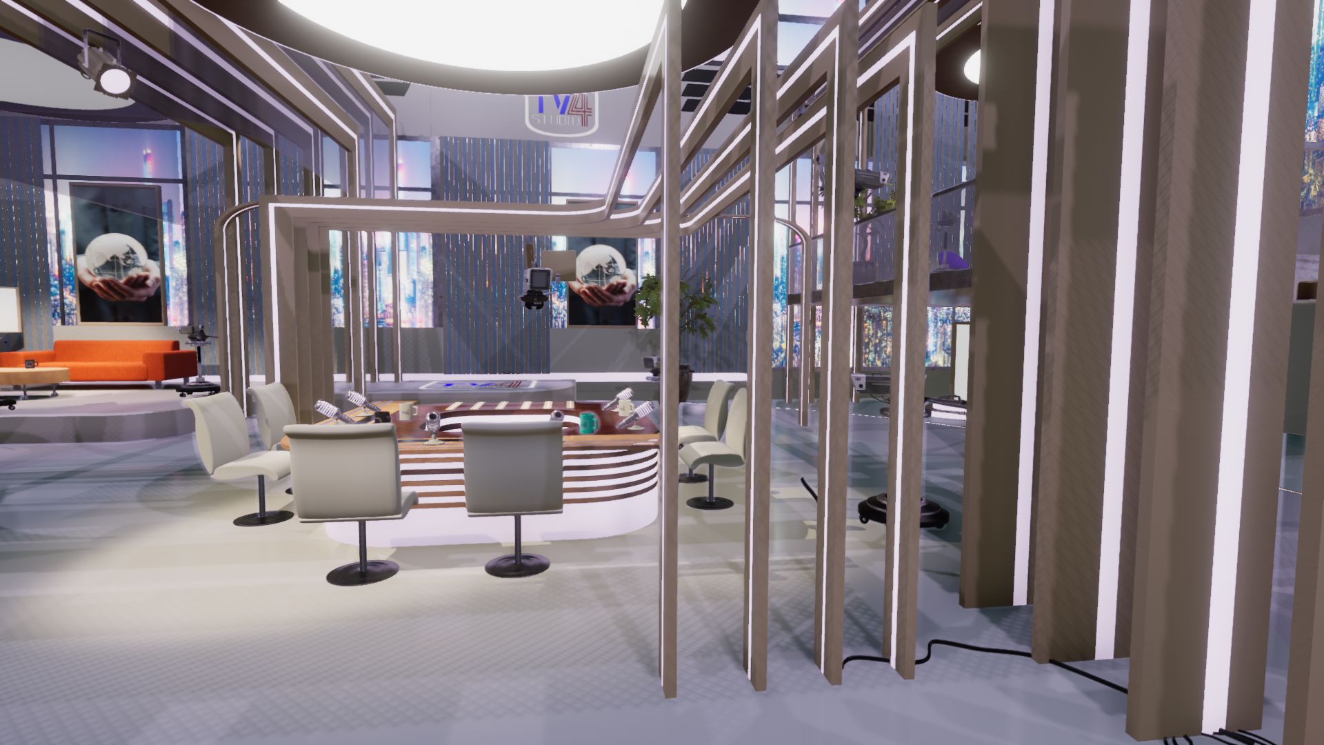 An image showing TV Studio 4. asset pack, created with Unity Engine.