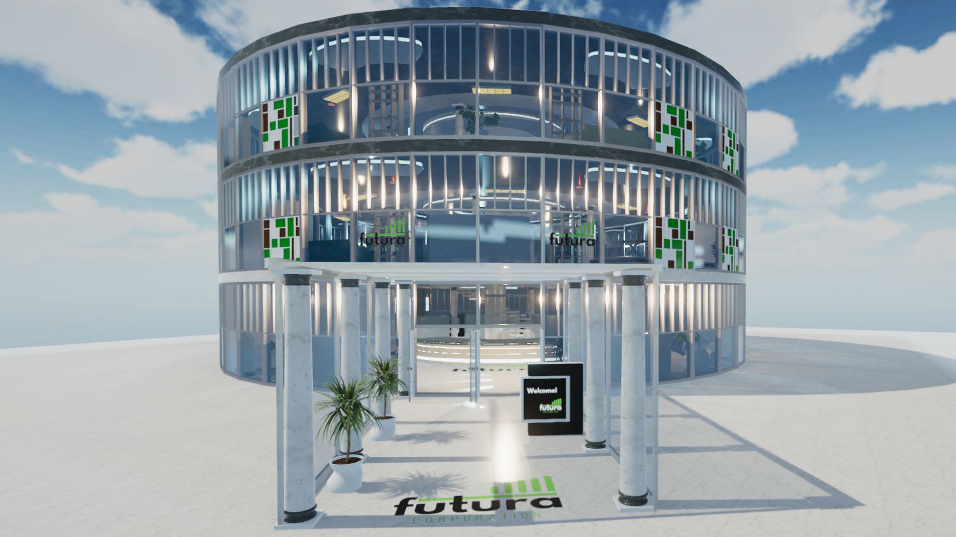 An image showing Corporate Building Futura asset pack, created with Unity Engine.