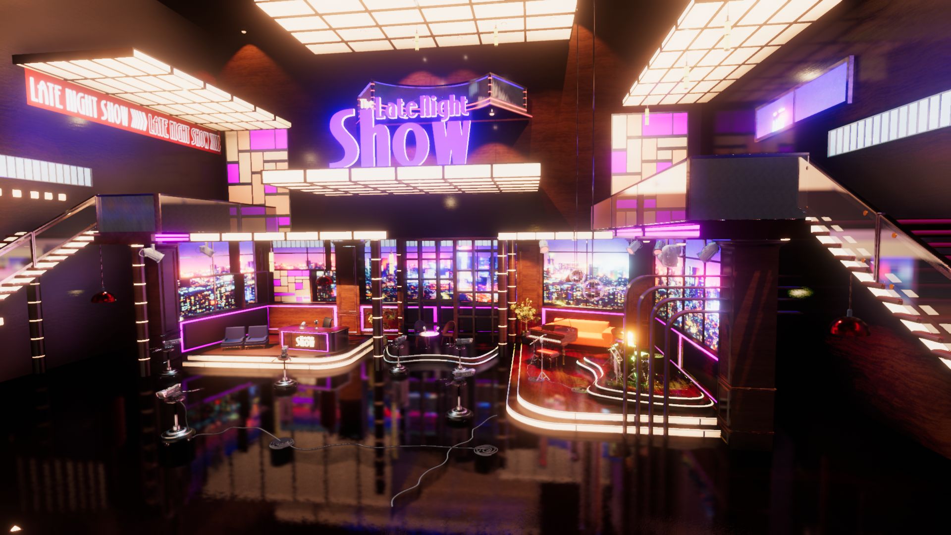 An image showing Late Night Show asset pack, created with Unity Engine.