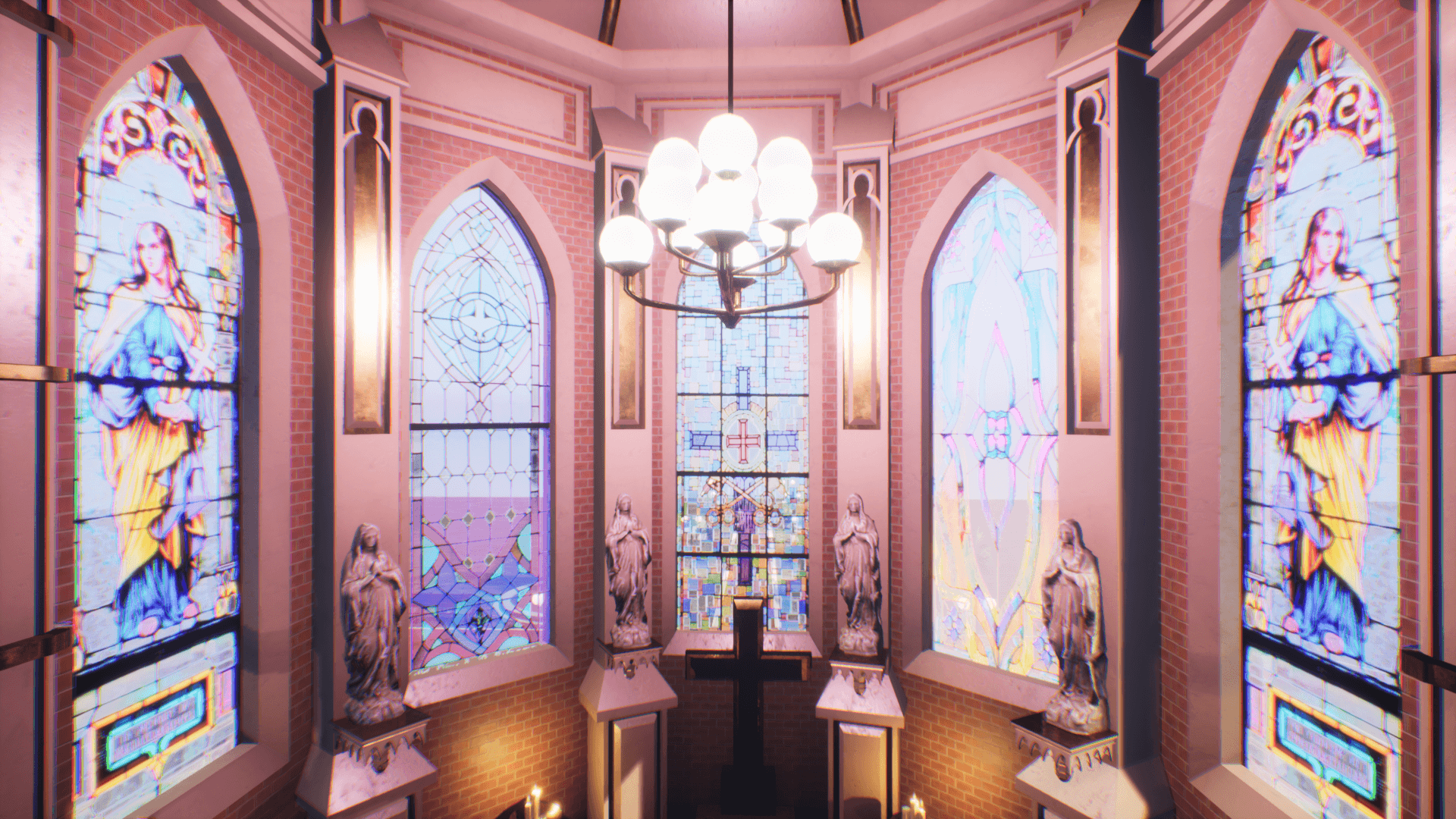 High Quality 3D Models and Game Assets An image showing Cathedral asset pack, created with Unreal Engine.