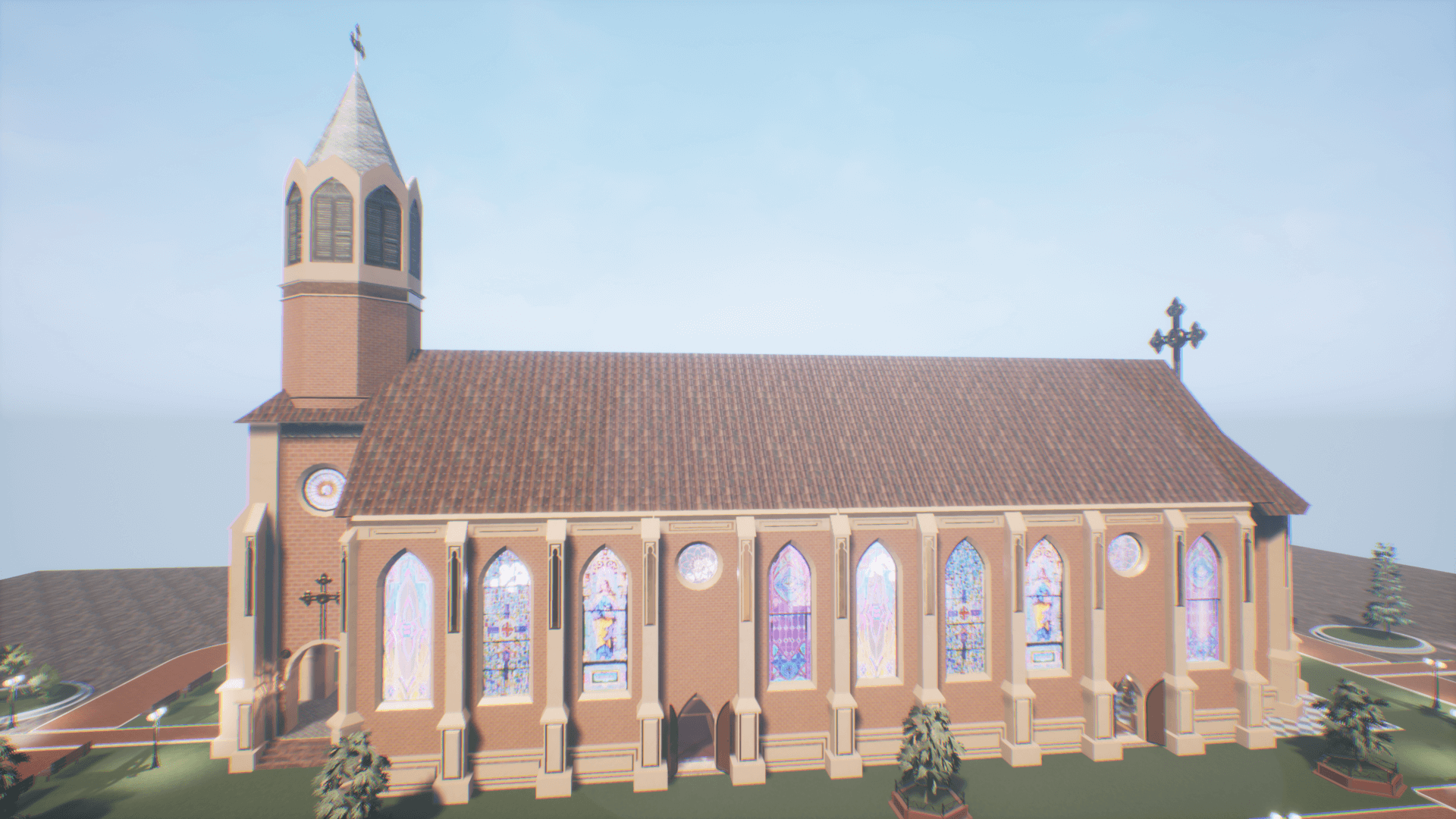 High Quality 3D Models and Game Assets An image showing Cathedral asset pack, created with Unreal Engine.