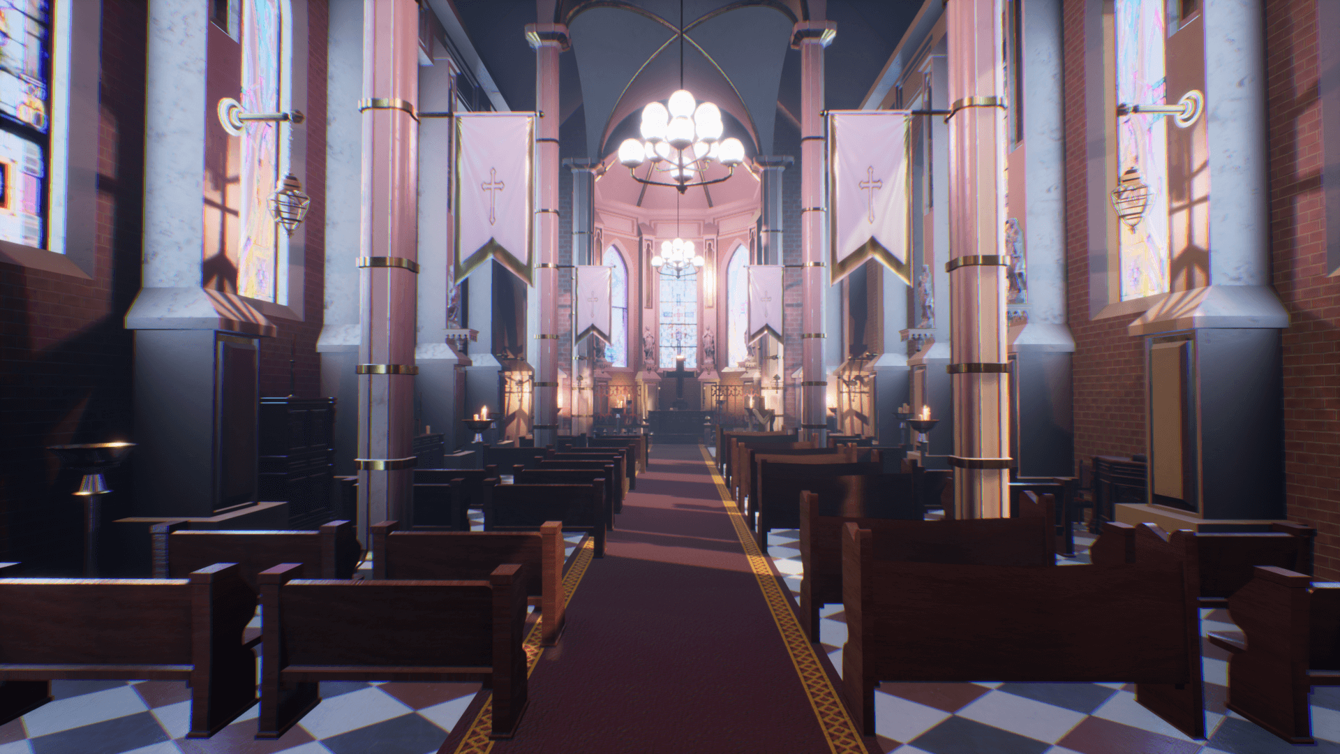 High Quality 3D Models and Game Assets An image showing Cathedral asset pack, created with Unreal Engine.