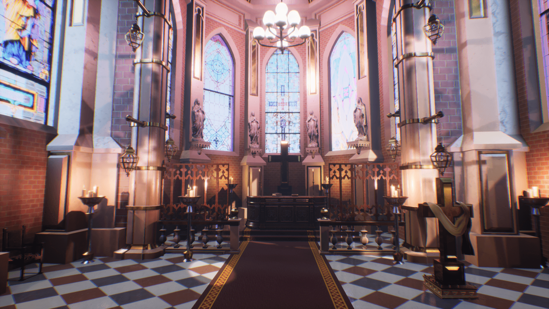 High Quality 3D Models and Game Assets An image showing Cathedral asset pack, created with Unreal Engine.