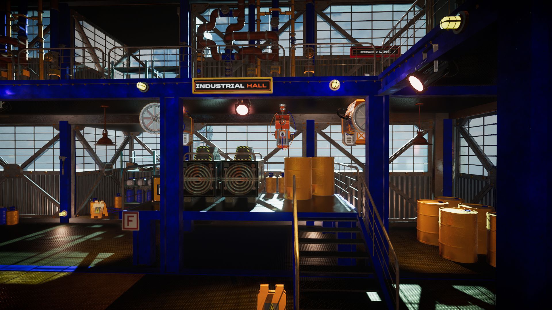 An image showing Industrial Hall asset pack, created with UnityE ngine