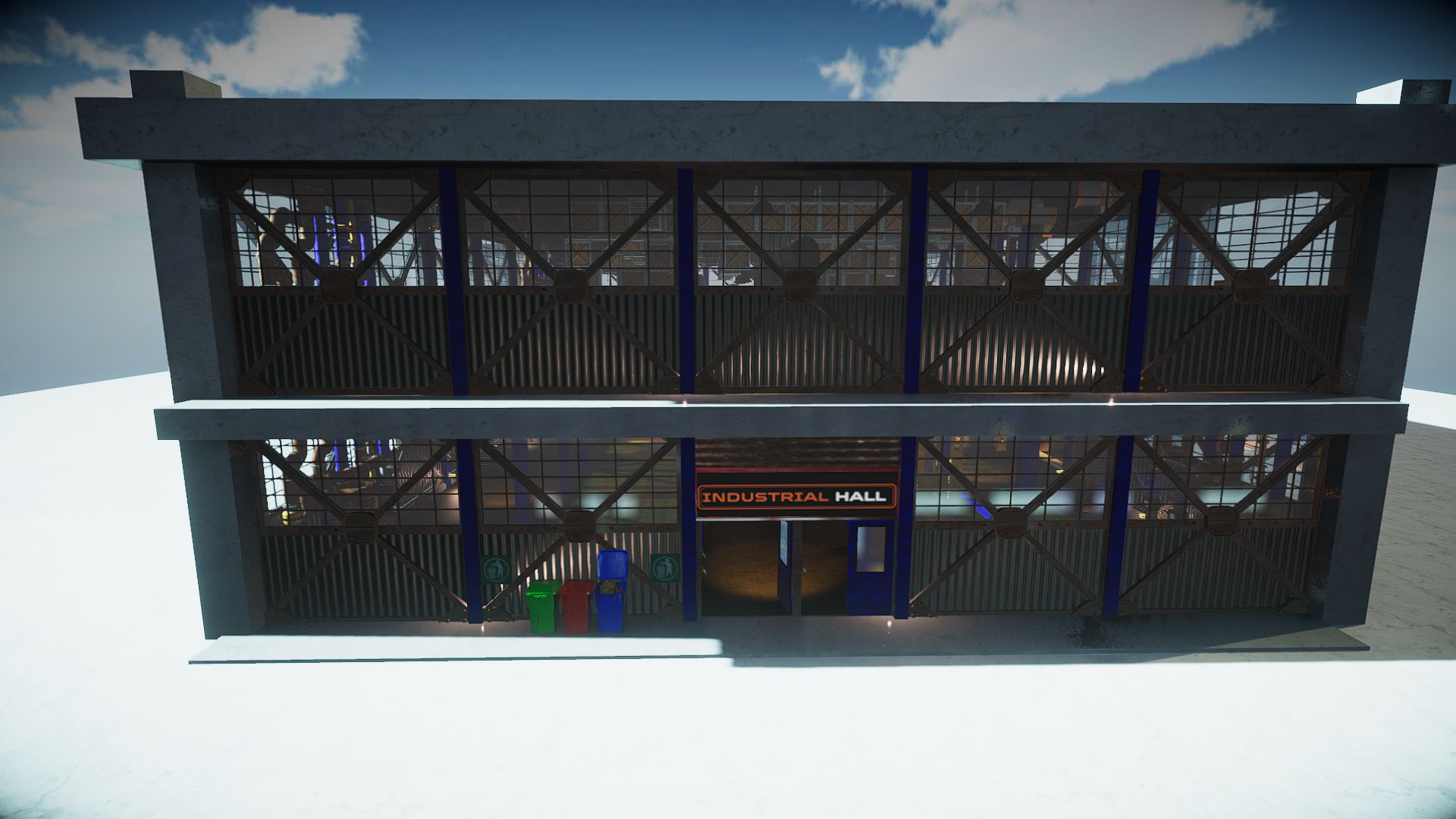 An image showing Industrial Hall asset pack, created with UnityE ngine