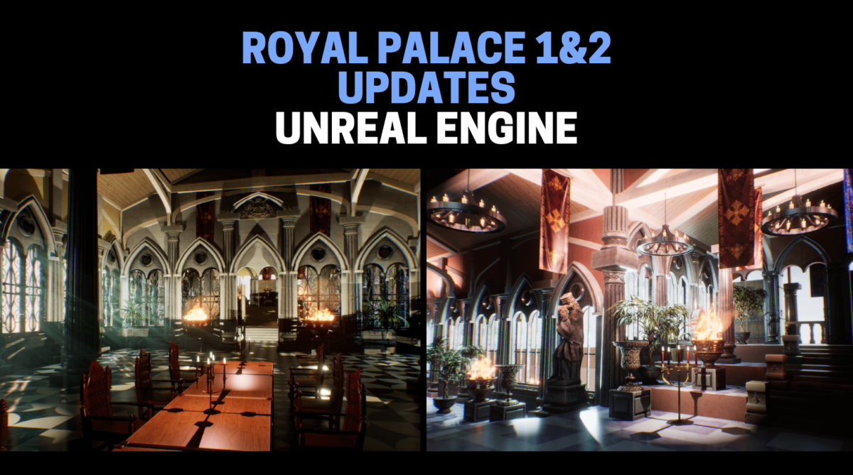 An image showing the updated asset packs Royal Palace and Royal Palace 2.