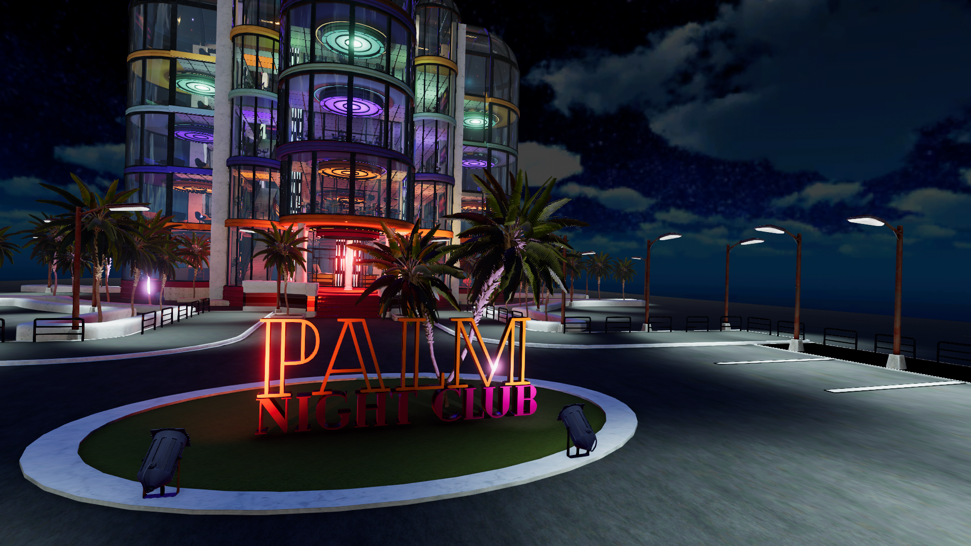 An image showing Palm Night Club asset pack, created with Unity Engine
