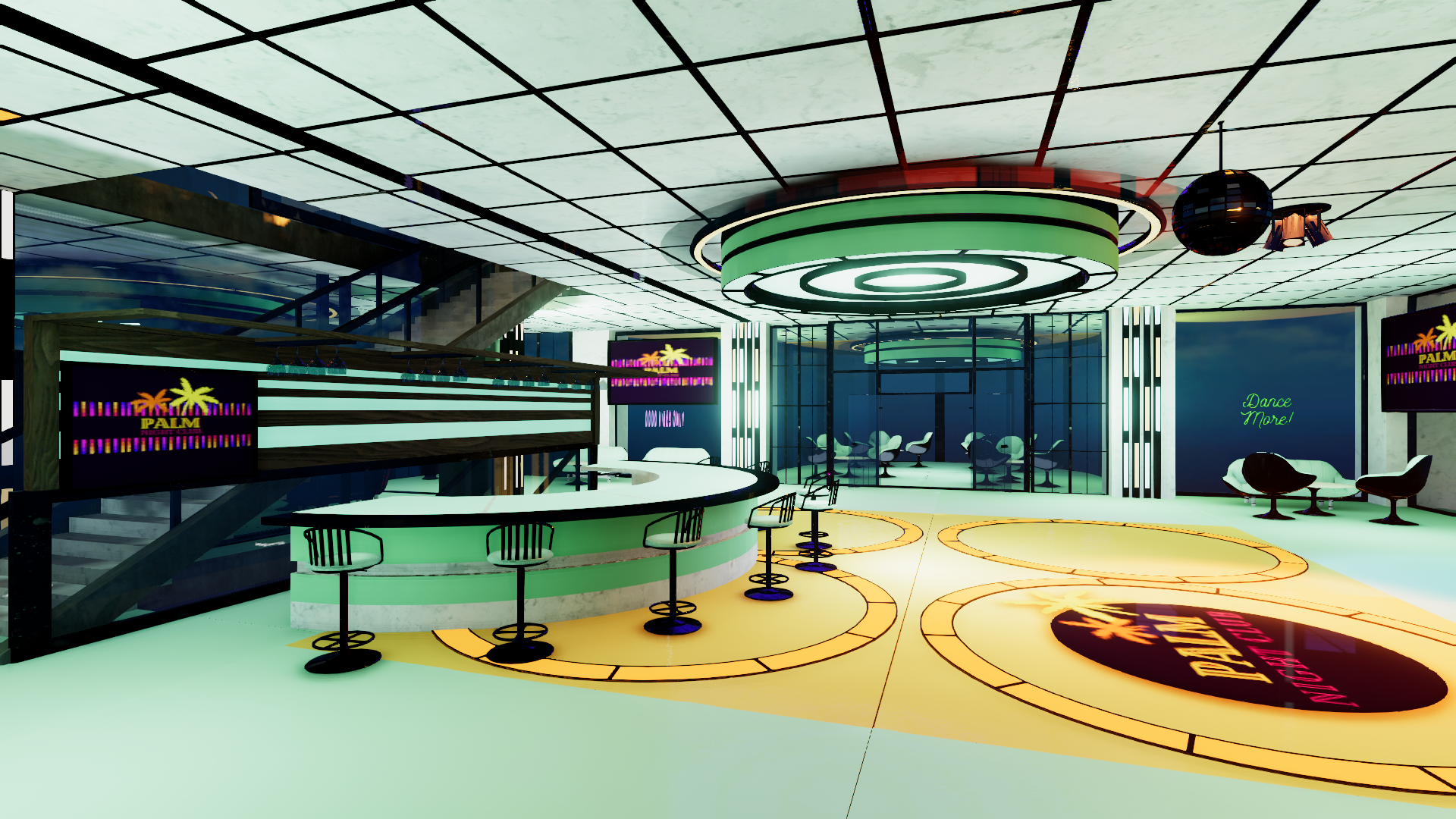 An image showing Palm Night Club asset pack, created with Unity Engine