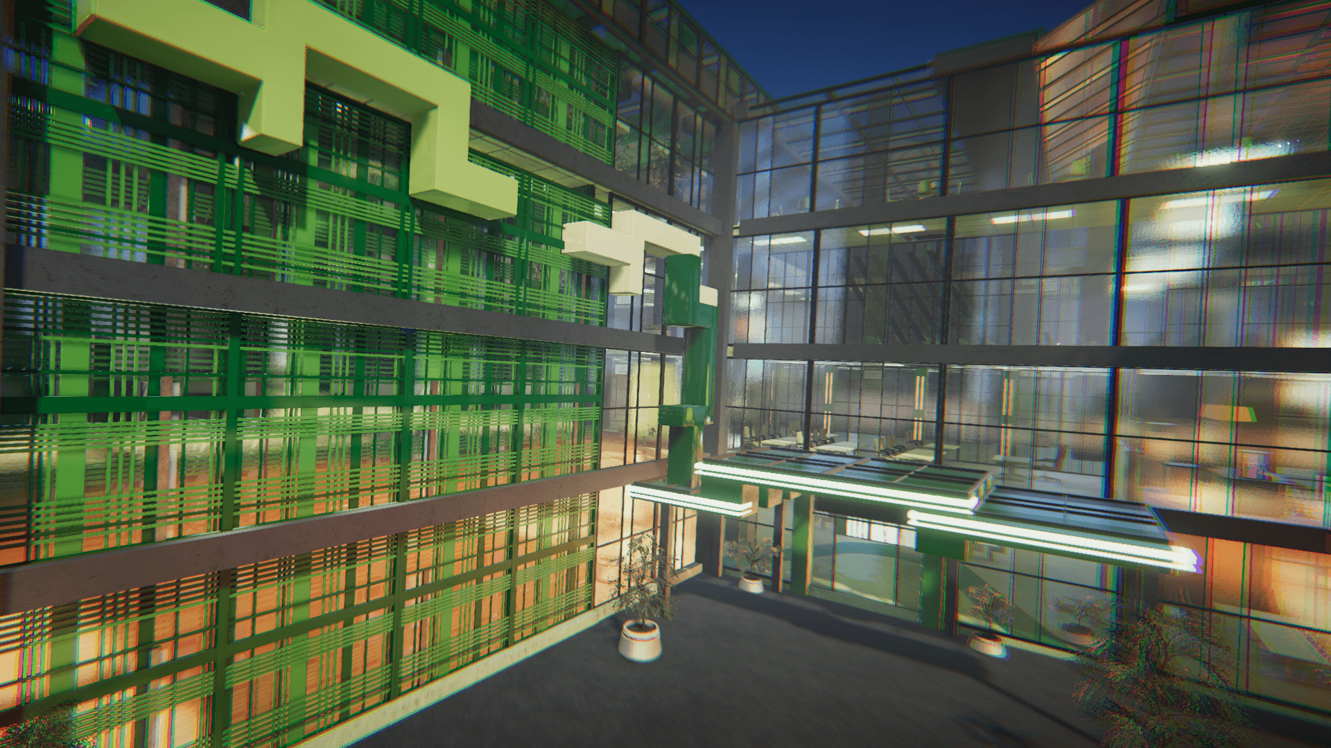 An image showing Eco Corporate Building asset pack, created with Unity Engine