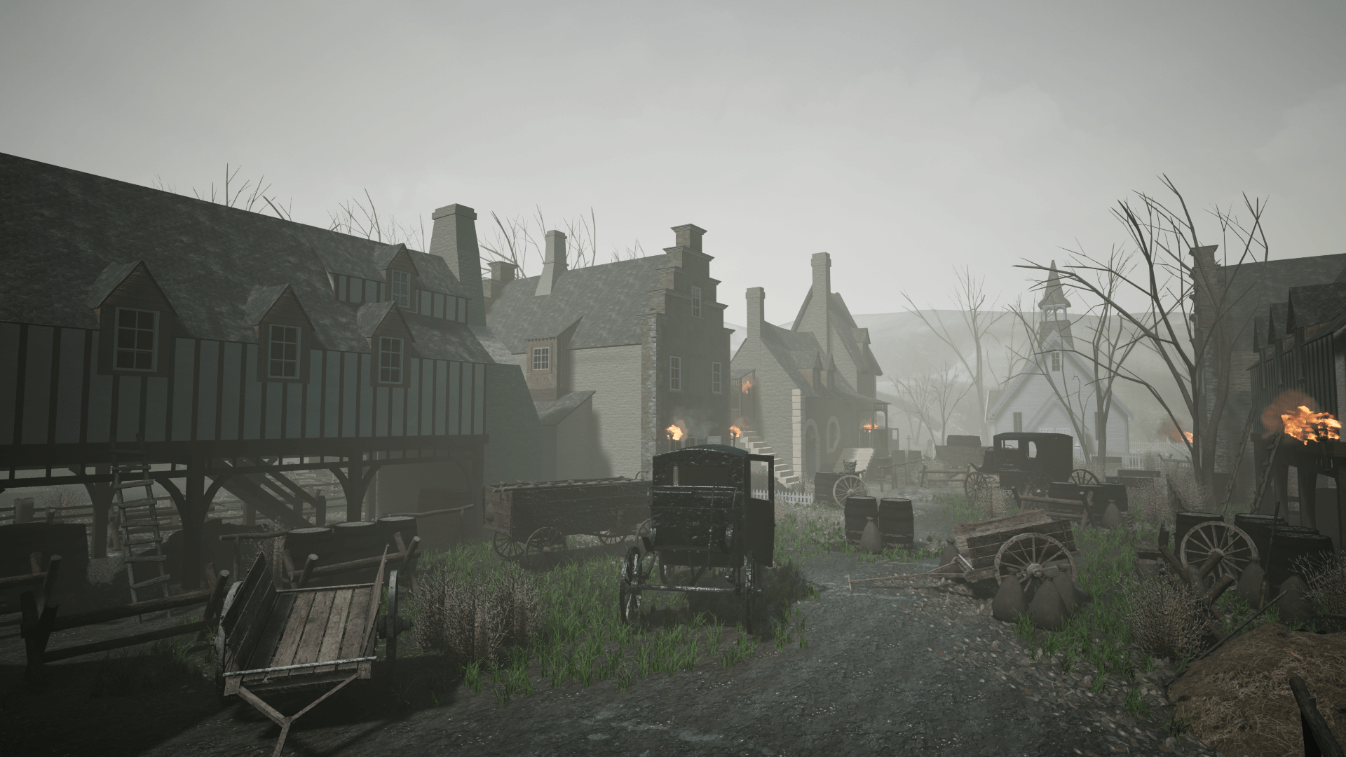 An image showing the updated version of Small Village asset pack, created with Unreal Engine