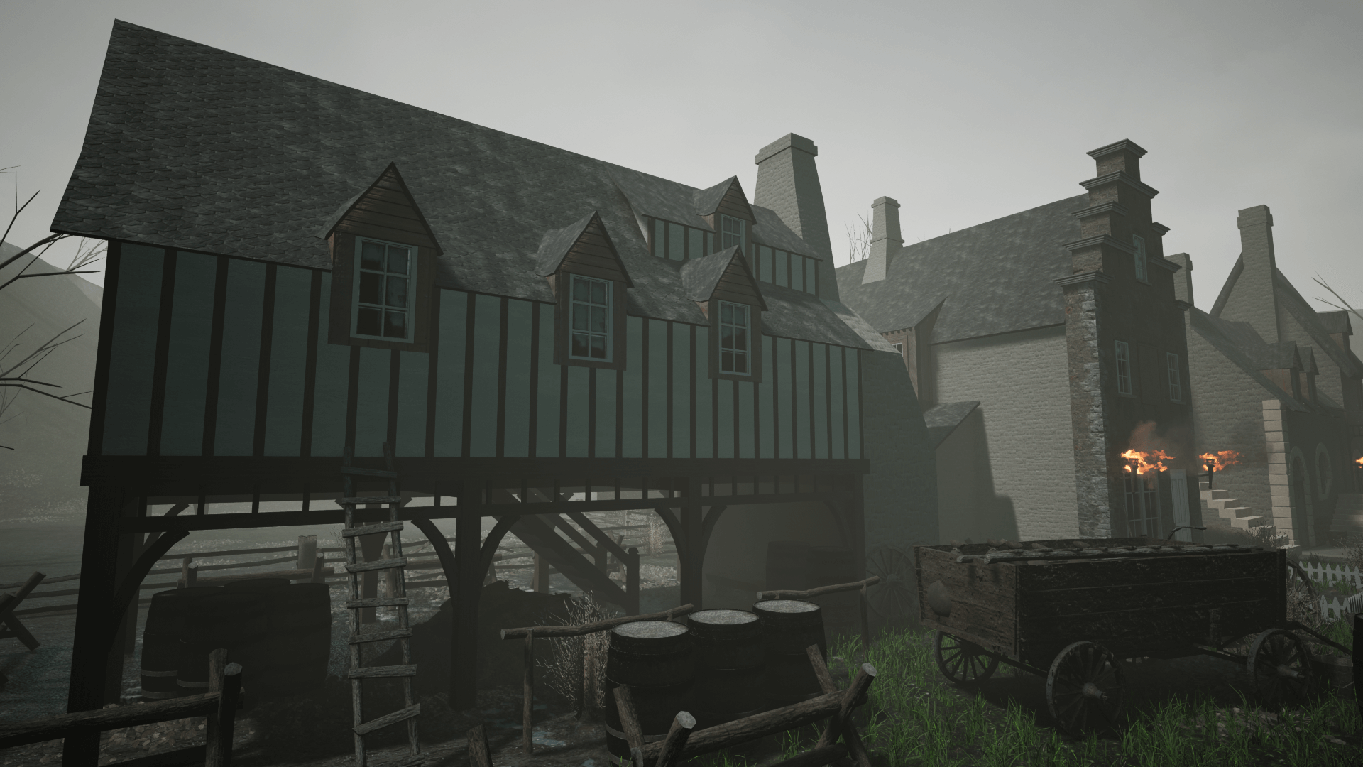 An image showing the updated version of Small Village asset pack, created with Unreal Engine