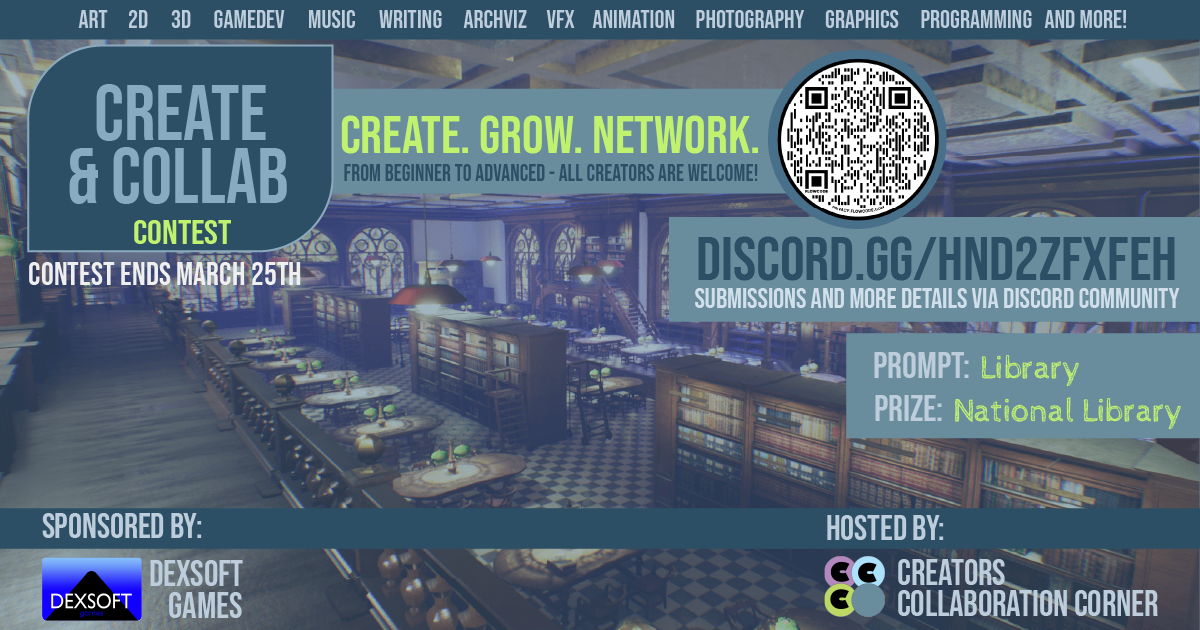 Dexsoft Games – High Quality 3D Models and Game Assets An image showing the Contest hosted by Creators Collaboration Corner