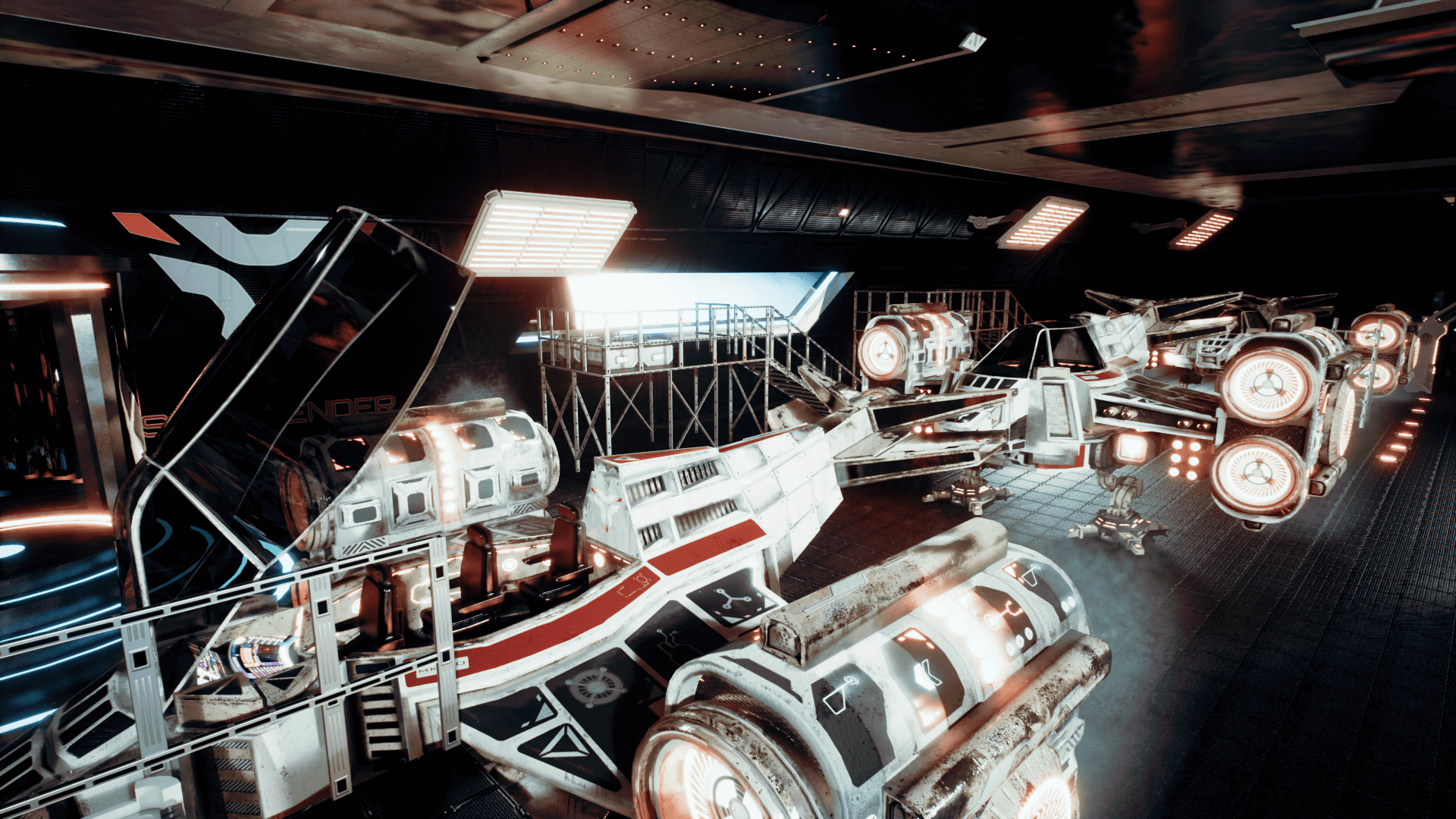 Dexsoft Games - High Quality 3D Models and Game Assets An image showing the Space Cruiser Defender asset pack, created with Unreal Engine