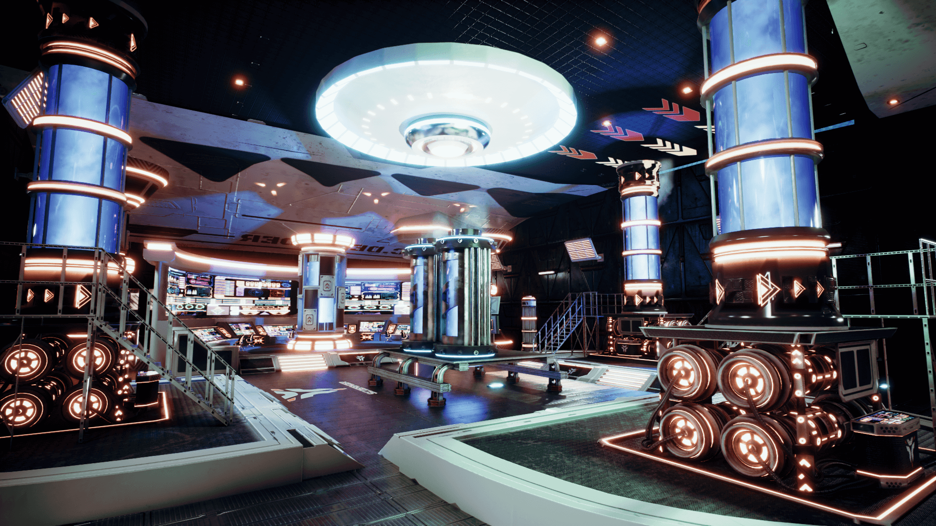 Dexsoft Games - High Quality 3D Models and Game Assets An image showing the Space Cruiser Defender asset pack, created with Unreal Engine