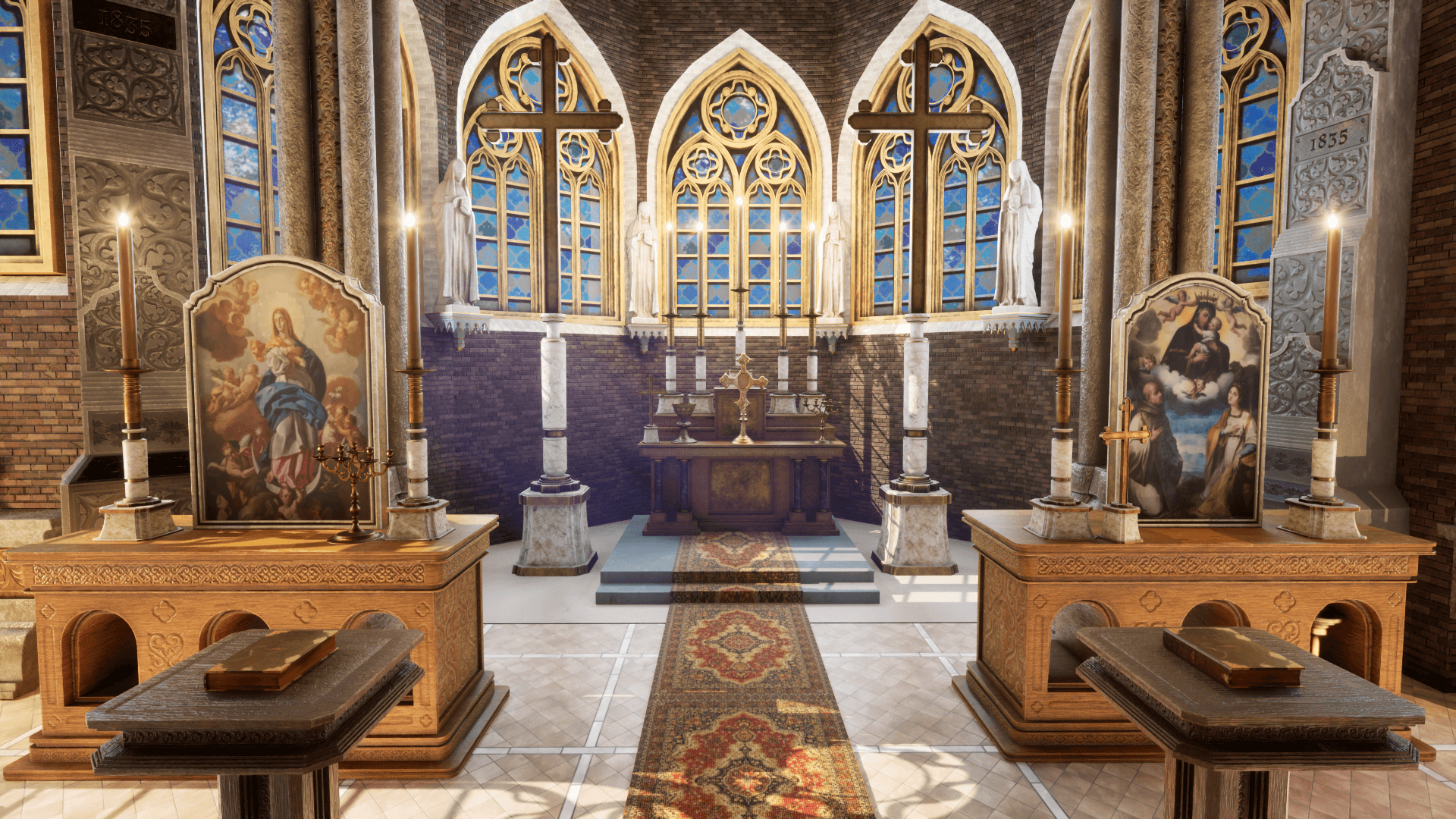 An image showing the Cathedral 2. asset pack, created with Unreal Engine