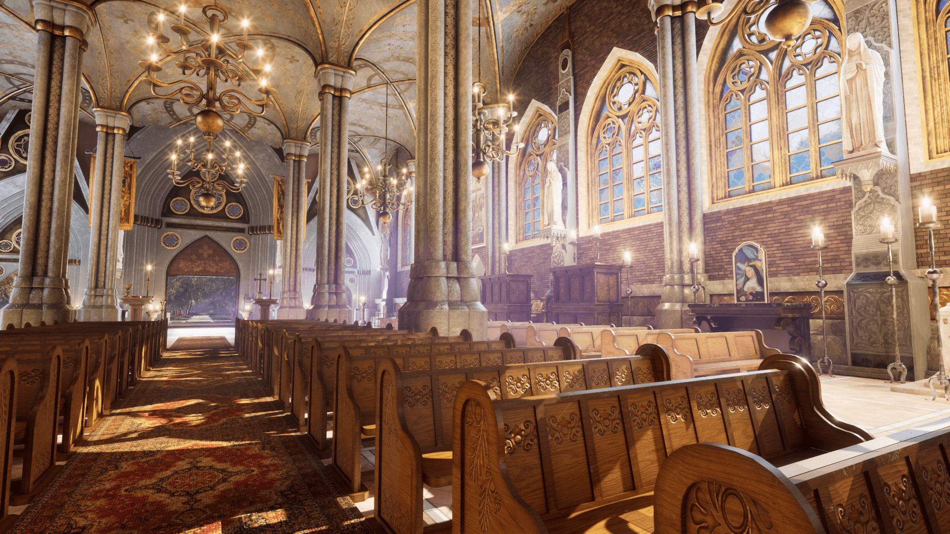 An image showing the Cathedral 2. asset pack, created with Unreal Engine