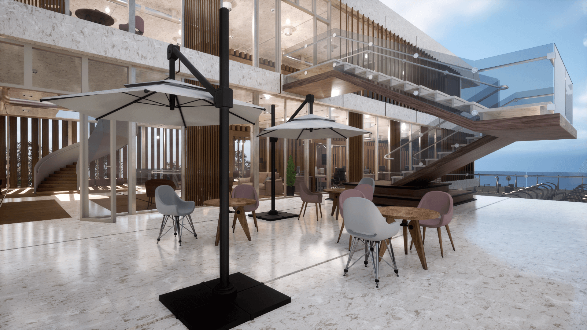 Dexsoft Games - High Quality 3D Models and Game Assets An image showing the Office Park asset pack, created with Unreal Engine