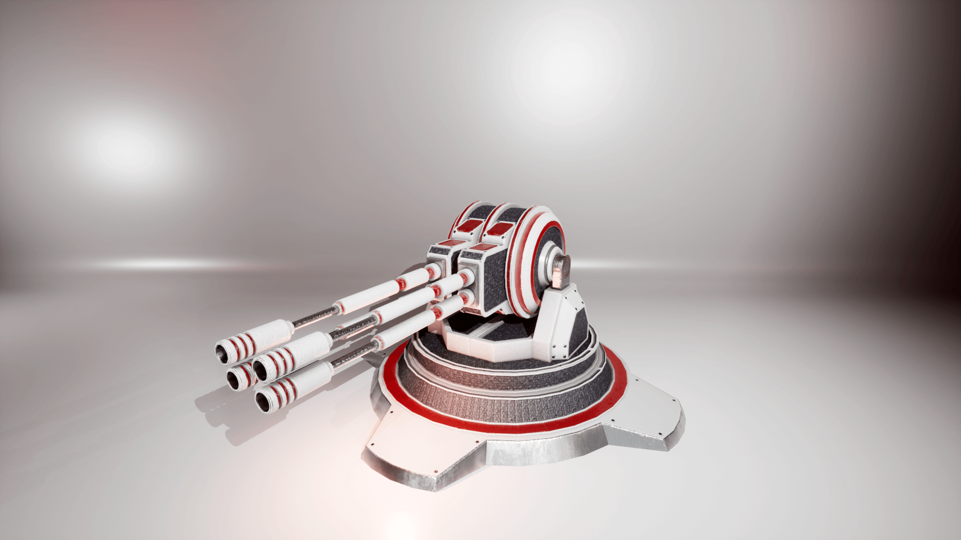 Dexsoft Games - High Quality 3D Models and Game Assets An image showing the SciFi Turrets 2. asset pack, created with Unreal Engine