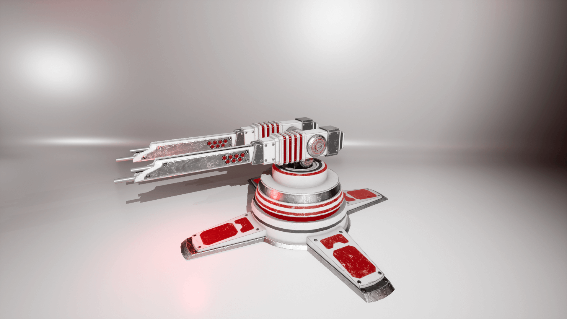 Dexsoft Games - High Quality 3D Models and Game Assets An image showing the SciFi Turrets 2. asset pack, created with Unreal Engine