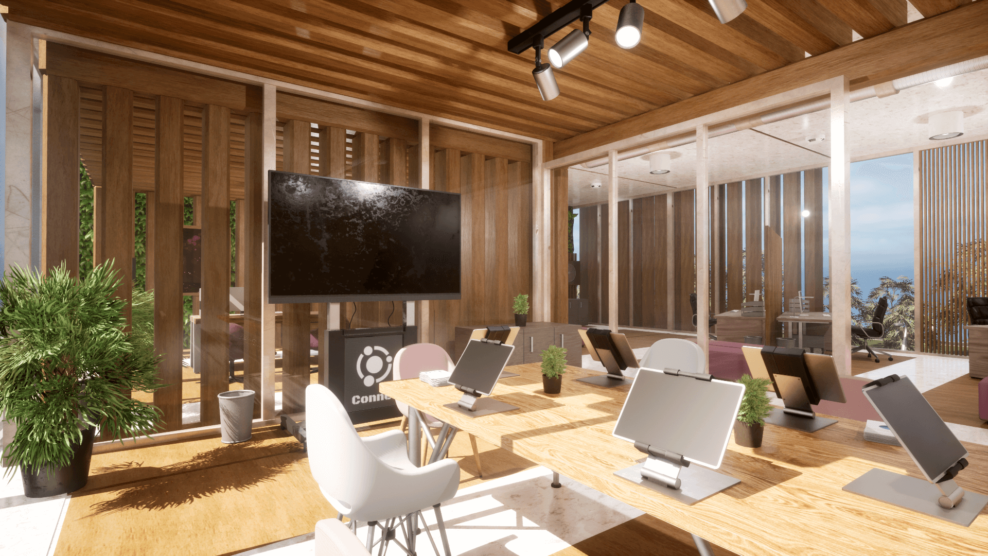 Dexsoft Games – High Quality 3D Models and Game Assets An image showing the Office Park asset pack, created with Unreal Engine