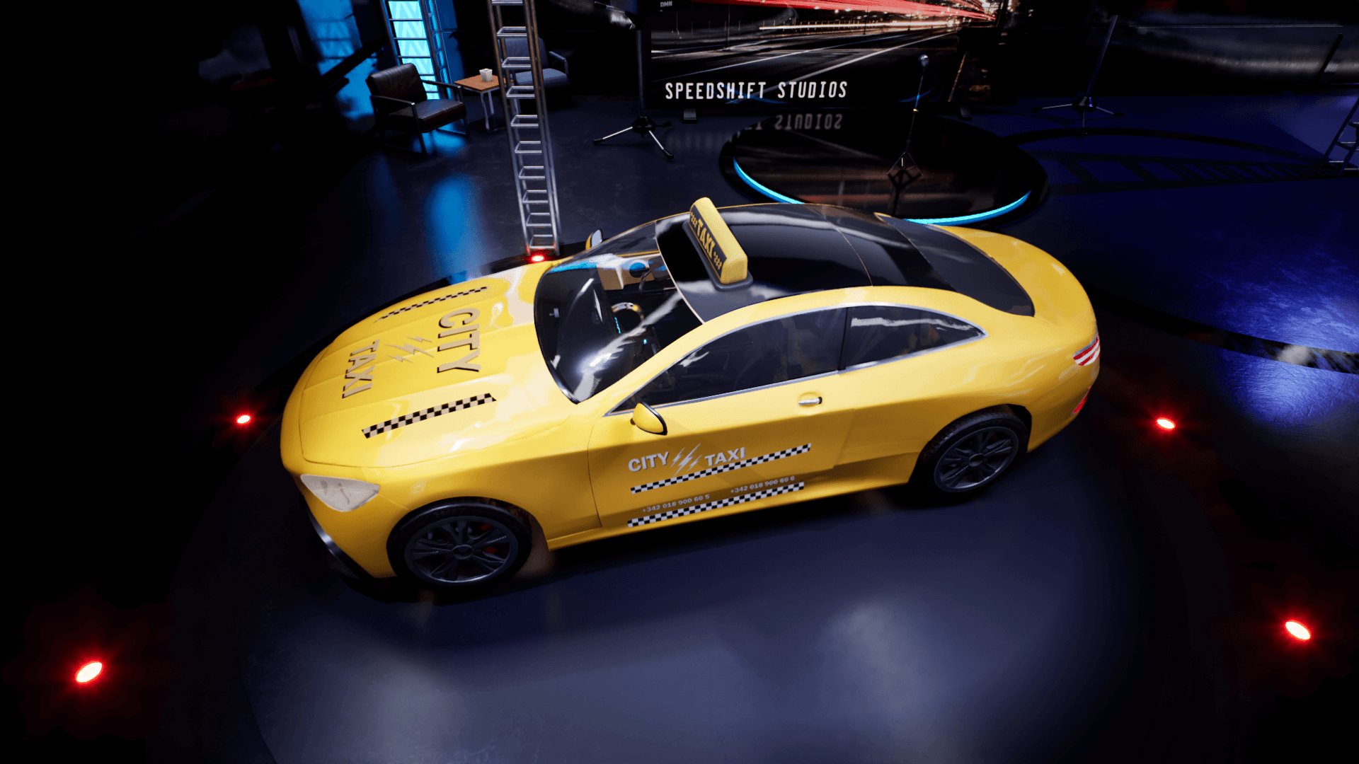 An image showing the Sedan Bundle asset pack, created with Unreal Engine